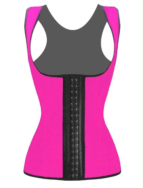 4 Steel Bones Latex Corset Girdle Vest Waist Cincher Body Shaper