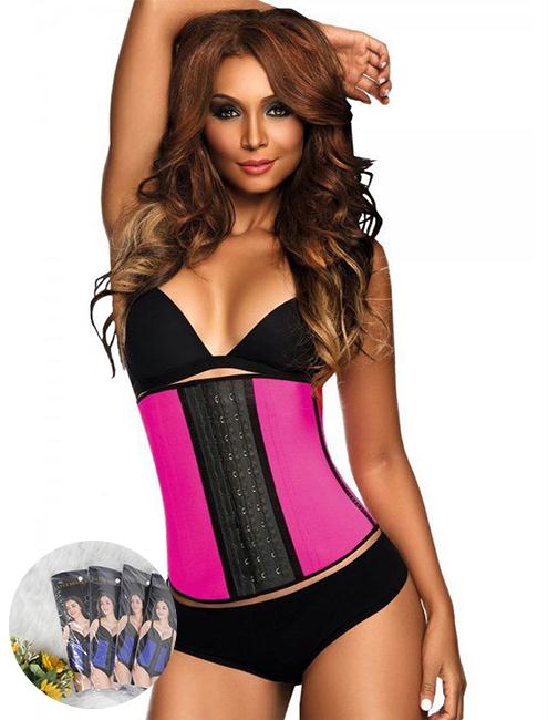 9 Steel Bones Rosy Latex Corsets